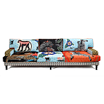 Большой Трехместный Диван с цветным принтом Qalakabusha Large Sofa варинант исполнения - 1 | Loft Concept в Кирове