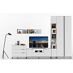 Полка навесная белая открытая Strict Lines  варинант исполнения - 6 | Loft Concept в Кирове