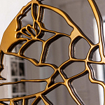 Зеркало кругле в декоративной раме золотого цвета Golden Ratio варинант исполнения - 2 | Loft Concept в Кирове