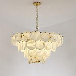 Люстра подвесная четырехъярусная с подвесками в форме дисков Cryptocrystalline Stone варинант исполнения - 7 | Loft Concept в Кирове