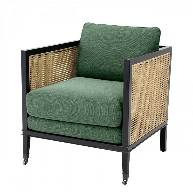 Кресло Eichholtz Chair Lauriston Зеленый Черный Кресло Eichholtz Chair Lauriston Зеленый Черный в Кирове | Loft Concept