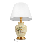 Настольная лампа бежевая с изображением птиц Slip Away варинант исполнения - 3 | Loft Concept в Кирове