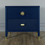 Тумба прикроватная с двумя ящиками Elsa Dreams Blue варинант исполнения - 5 | Loft Concept в Кирове