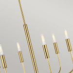 Люстра с 6-ю лампами на тонких изогнутых рожках в современном стиле Feiss варинант исполнения - 6 | Loft Concept в Кирове