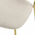 Стул барный широкой полукруглой спинкой на золотистых ножках Chair Smooth Shapes варинант исполнения - 6 | Loft Concept в Кирове