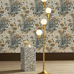 Торшер с золотым каркасом в виде стебля с листьями Inspired by Nature варинант исполнения - 4 | Loft Concept в Кирове