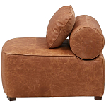 Кожаное модульное кресло коричневое без подлокотников с подушкой Coul Leather Modular Armchair варинант исполнения - 3 | Loft Concept в Кирове