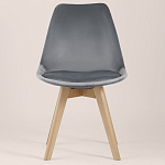 Стул с мягким велюровым сиденьем Arvika Grey варинант исполнения - 3 | Loft Concept в Кирове