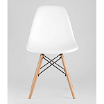 Пластиковый стул на ножках из массива бука Eames White  варинант исполнения - 4 | Loft Concept в Кирове