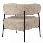 Кресло полукруглое мягкое с буклированной обивкой Armchair with Boucle Upholstery варинант исполнения - 1 | Loft Concept в Кирове