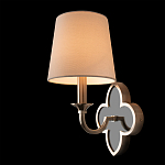 Бра с белым текстильным абажуром и фигурным основанием с зеркальной вставкой Vitorino варинант исполнения - 21 | Loft Concept в Кирове