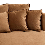 Кушетка круглая с обивкой из велюра коричневая Milky Brown Chair варинант исполнения - 6 | Loft Concept в Кирове