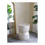 Приставной столик с мозаичным рисунком из раковин устриц Bone Inlay варинант исполнения - 5 | Loft Concept в Кирове