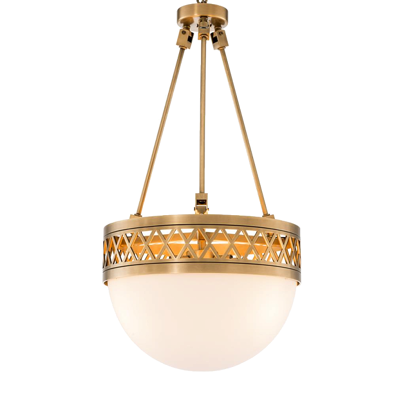 Люстра Chandelier Bistroquette Латунь Античная полированная Белый Люстра Chandelier Bistroquette Латунь Античная полированная Белый в Кирове | Loft Concept
