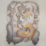 Тканый вручную монументальный настенный гобелен Soft Inception варинант исполнения - 3 | Loft Concept в Кирове