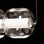 Люстра линейная с 6-ю прозрачными стеклянными плафонами округлой формы HANDLE GRAPE варинант исполнения - 10 | Loft Concept в Кирове