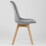 Стул с мягким велюровым сиденьем Arvika Grey варинант исполнения - 2 | Loft Concept в Кирове
