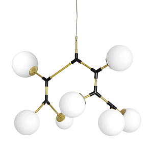 Люстра с 7-ю белыми шарообразными плафонами Natural Concepts