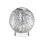 Настольная лампа с прозрачным шарообразным плафоном на цилиндрической подставке Crystal Globule варинант исполнения - 5 | Loft Concept в Кирове