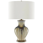 Настольная лампа фарфоровая с тканевым абажуром Caramel  варинант исполнения - 2 | Loft Concept в Кирове