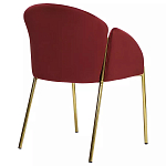 Стул бордовый на золотистых ножках Burgundy Chair варинант исполнения - 3 | Loft Concept в Кирове