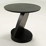 Дизайнерский журнальный столик чёрный с круглой столешницей Arycy варинант исполнения - 8 | Loft Concept в Кирове