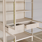 Витрина Primo со стеклянными фасадами и буфетом шпон Светлый дуб варинант исполнения - 7 | Loft Concept в Кирове