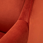 Дизайнерское кресло оранжевое в мягкой велюровой обивке Granger Armchair Orange варинант исполнения - 4 | Loft Concept в Кирове
