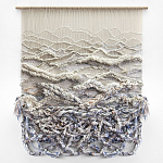 Дизайнерское современное текстильное панно Жемчуг варинант исполнения - 2 | Loft Concept в Кирове