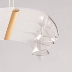 Люстра линейная с 3-мя белыми волнистыми плафонами Wave Line варинант исполнения - 10 | Loft Concept в Кирове