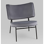 Мини-кресло District Lounge велюр серый варинант исполнения - 1 | Loft Concept в Кирове