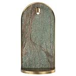 Настенный светильник зеленого цвета с бронзовой рамкой овальной формы с полкой Herbarium  варинант исполнения - 2 | Loft Concept в Кирове