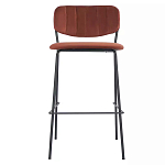 Стул барный с широкой полукруглой спинкой Chair Smooth Shapes варинант исполнения - 1 | Loft Concept в Кирове