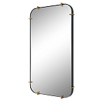 Зеркало настенное в черной металлической раме Mirror Cardinal варинант исполнения - 1 | Loft Concept в Кирове