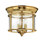 Потолочный светильник в форме фонаря с прозрачным цилиндрическим плафоном и тремя лампами в форме свечей Hinkley варинант исполнения - 5 | Loft Concept в Кирове