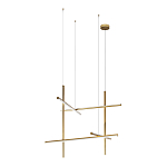 Люстра с 6-ю  пересекающимися цилиндрическими плафонами на тонких тросах Trumpet tube варинант исполнения - 6 | Loft Concept в Кирове