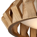 Люстра круглая из толстых деревянных реек Wooden Slats варинант исполнения - 1 | Loft Concept в Кирове