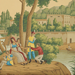 Обои ручная роспись Views of Italy Crepuscule варинант исполнения - 1 | Loft Concept в Кирове