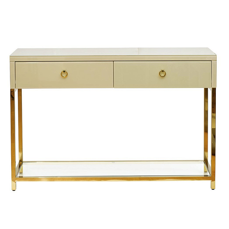 Консоль White Gold Console Золотой Бежевый Консоль White Gold Console Золотой Бежевый в Кирове | Loft Concept