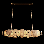 Подвесной светильник с фигурными элементами из белого алебастра Cryptocrystalline Stone варинант исполнения - 4 | Loft Concept в Кирове