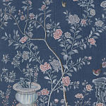 Обои ручная роспись Houghton Dark Blue варинант исполнения - 4 | Loft Concept в Кирове