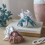 Статуэтка голубой рак с белой раковиной Marine Accessories варинант исполнения - 6 | Loft Concept в Кирове