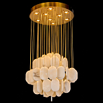 Люстра с овальными подвесками из натурального камня Spatial Composition варинант исполнения - 1 | Loft Concept в Кирове