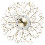 Часы настенные из металла золотые с белым циферблатом Current Time варинант исполнения - 1 | Loft Concept в Кирове