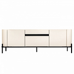 ТВ-тумба белая с чёрной столешницей с 2-мя дверками и ящиком San Marco варинант исполнения - 3 | Loft Concept в Кирове