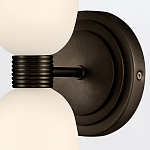 Бра для ванных комнат вертикальное с двумя матовыми белыми стеклянными плафонами Hinkley варинант исполнения - 3 | Loft Concept в Кирове