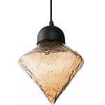 Подвесной светильник с янтарным рельефным плафоном Lamp with Frozen Glass Effect варинант исполнения - 2 | Loft Concept в Кирове