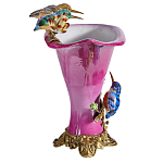 Ваза розового цвета из фарфора с птичкми и цветущими ветвями Garden of Eden варинант исполнения - 3 | Loft Concept в Кирове