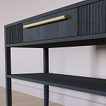 Дизайнерская Консоль с полкой и ящиком Primo Черный дуб варинант исполнения - 4 | Loft Concept в Кирове