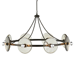 Люстра круглая с литыми стеклянными дисками Olympe Glass Chandelier варинант исполнения - 1 | Loft Concept в Кирове